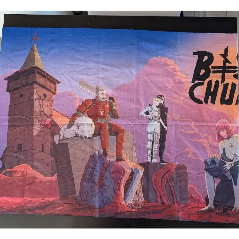 BTSM Church Wall Tapestry Shawl Festival Wrap Black Tiger Sex Machine